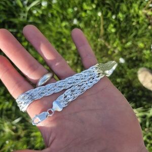 Elegant Silver Braided Necklace